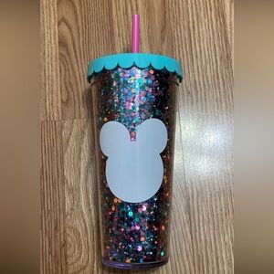 Colorful Glitter Party Tumbler with Straw